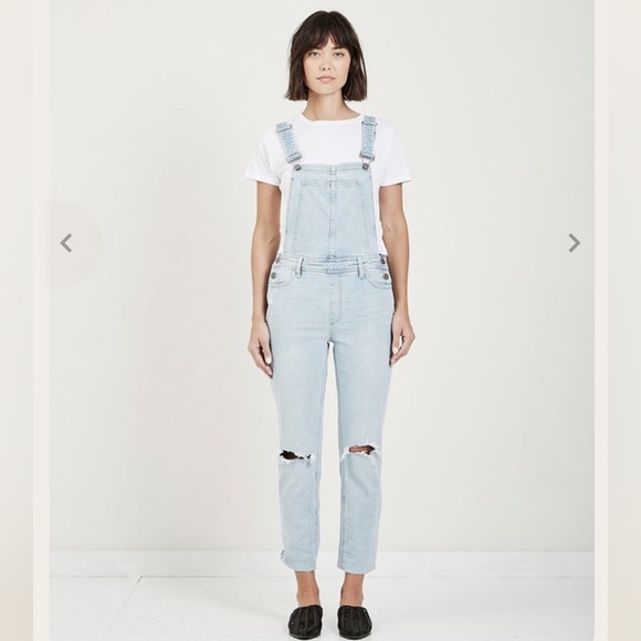 PAIGE Denim - • Paige • Sierra Denim Jean Overalls Distressed LINDON Blue 27 Women’s
